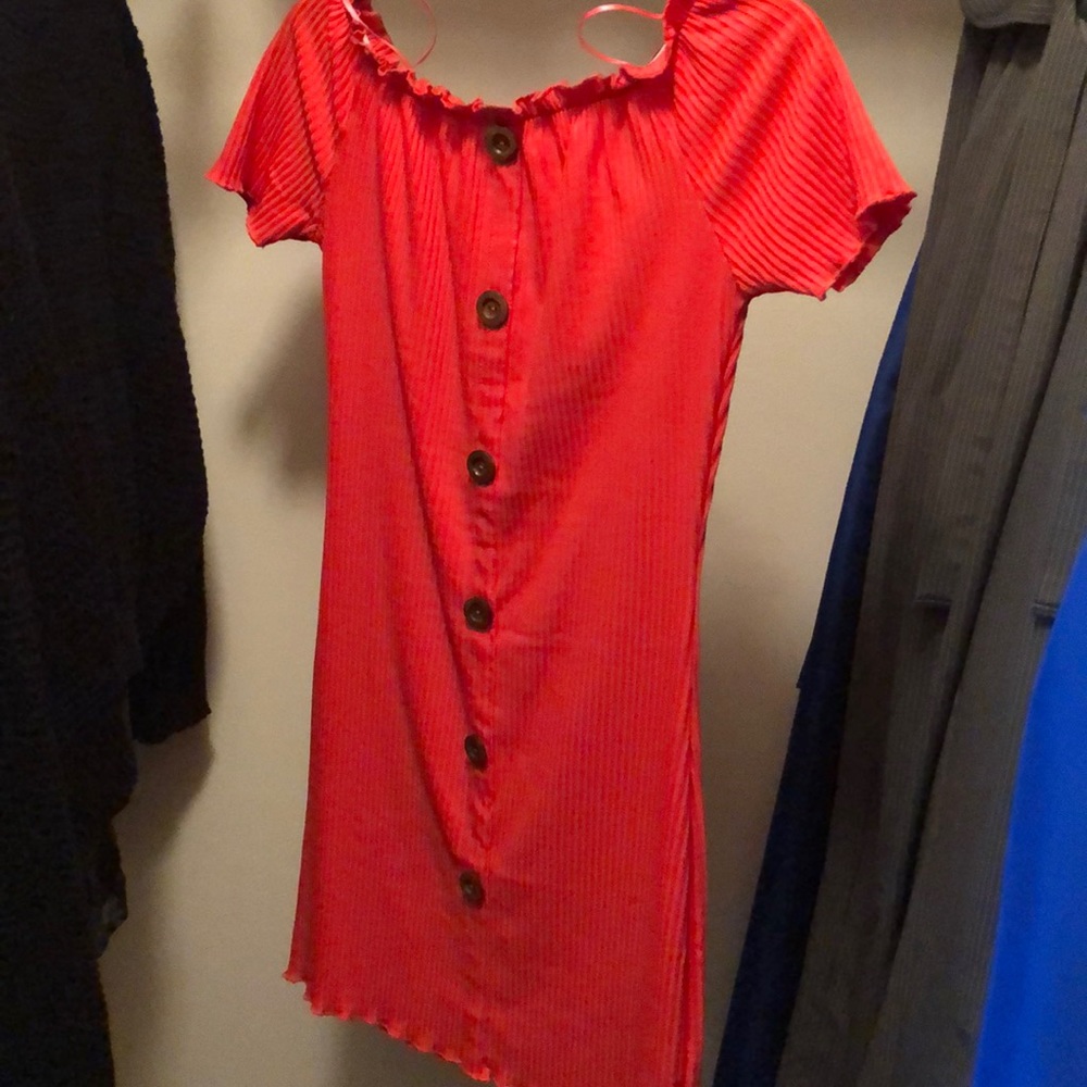 Coral mini dress